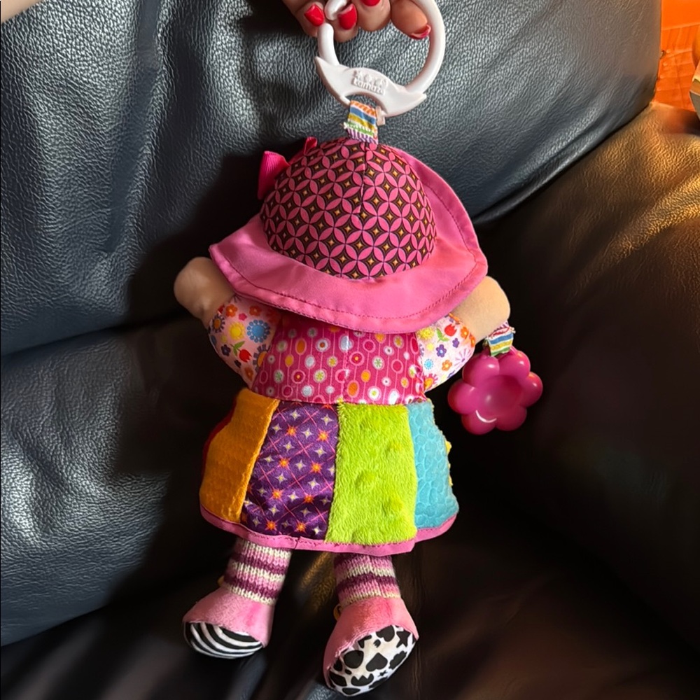 Lamaze Pink Hanging crinkle and rattle maker doll. Good condition - Picture 2 of 3